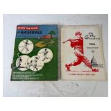 Vintage Baseball Book & 1964 Program