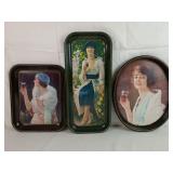 Three Vintage Coca-Cola Metal Trays