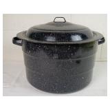 Vintage Black Speckled Enamel Canning