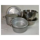 Assorted Vintage Kitchen Pots and Pans