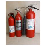 Three Vintage Fire Extinguishers