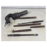 Vintage Pneumatic Hammer with 5 Bits