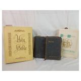 Three Vintage Holy Bibles