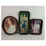 Set of 3 Vintage Coca-Cola Metal Trays