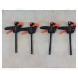Set of 4 Tool Shop Quick-Grip Clamps