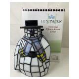 Snowman Tiffany Style Accent Lamp
