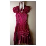 Vintage Magenta Party Dress