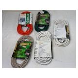 Lot of 5 Coleman Cable Extension Cords