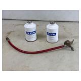 2 Cans R134a Refrigerant & Charging Hose