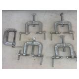 Vintage USA Made Metal Clamps, 5 Piece