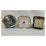 Vintage Westclox and Linden Alarm Clocks