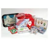 16pc Christmas Cards, Ornaments, Coke Tray + more