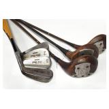 7pc Vintage JC Higgins, Fore-Most Golf Clubs