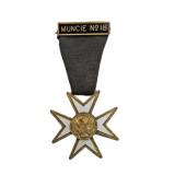Vintage MUNCIE Indiana No. 18 Ribbon Badge