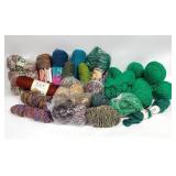 30+pc YARN Skeins, Multi Colors, Greens