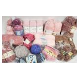 30+pc YARN Skeins, Multi Colors, Pinks