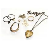 Vintage 10K GOLD Filled Jewelry, Necklace, Rings