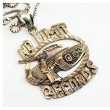 No Limit Records Pendant Sterling Silver Necklace