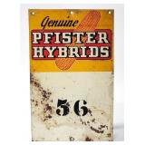 Vtg. PFISTER HYBRIDS Feed & Seed Metal Corn SIGN