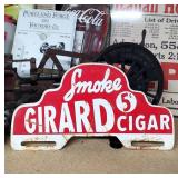 GIRARD 5 cent Cigar License Plate Topper SIGN