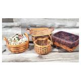 4) Longaberger Baskets Hand Woven  1994-05
