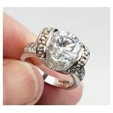 18K White Gold Electroplate Size 6.75 RING