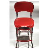 Vtg. COSCO Red Step Stool Chair