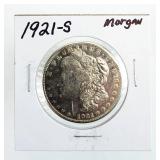 1921-S MORGAN SILVER DOLLAR - US Currency #1