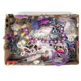 Vtg. Estate Costume Jewelry 50+pc PURPLE Tone