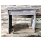 Primitive Grey Paint Wood Bench