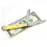 CASE XX 3254CV Yellow Trapper Folding Pocket Knife