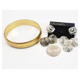Vtg. 8pc MONET Bracelet, Earrings Jewelry lot