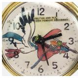 Vtg. USA Pelican & Fly Windup Pocket Watch WORKS