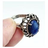 Sterling Silver .925 LAPIS Ring, Sz 6.5, 4.49g