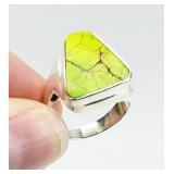 Turquoise Sterling Silver Sz 8.5 RING 7.30 grams