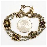 Vtg. GOLDETTE Gold Tone Bracelet