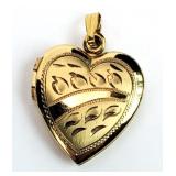 1/10 14K Gold Filled Heart Necklace Pendant