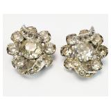 Vtg. EISENBERG Rhinestone Earrings as-is