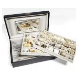 Vtg. 60+ Earrings Sets, 7 Necklaces Jewelry Box