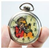 Vtg. USA Buster Brown Shoes Pocket Watch