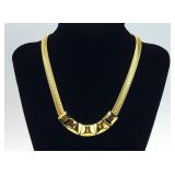 Vtg. LCI Liz Claiborne Gold Tone Necklace