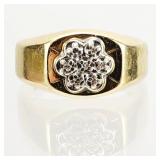 14K GOLD Diamond RING Size 9.5, 4.02 grams