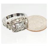 Silver Tone Costume Jewelry Size 9.25 RING