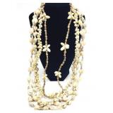 4pc Sea Shell, Beaded Beach Necklaces