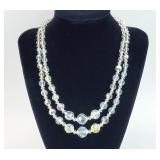 15" Crystal Glass Aurora Borealis Beaded Necklace