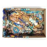 Beach Jewelry Box Lot, Necklaces, Earrings