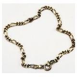 .925 Sterling Silver Gold Tone Bracelet 3.34 grams