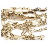 Vtg. 10K GOLD Filled Watch Fob Chain