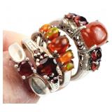 4) Sterling Silver .925 Ladies Rings 10.69grams