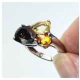 Sterling Silver .925 Multi Stone Ring 4.46g - Sz.7
